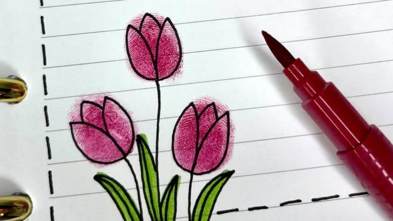 111+ Hướng dẫn vẽ hoa tulip: Từ những nét phác thảo đầu tiên
